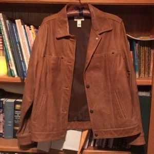 Brown leather jacket